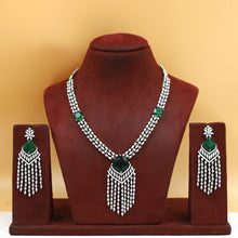 Manish Malhotra Inspired Round Neck Zircon/AD Necklace Set 11897-69