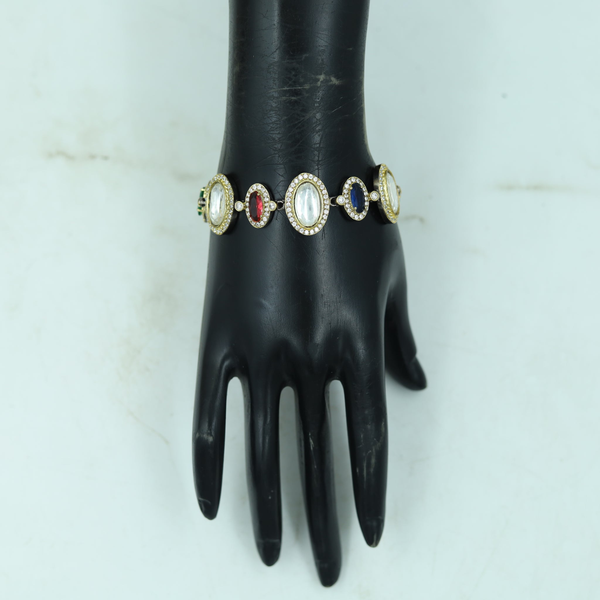 Sabyasachi Inspired Moissanite Kundan Bracelet 16840-87