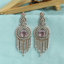 Rose Gold Polish Zircon/AD Earring 6698-69