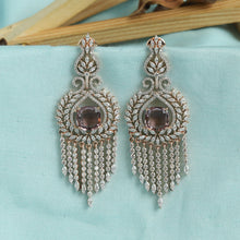Rose Gold Polish Zircon/AD Earring 6698-69