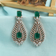 Green Zircon/AD Earring 16435-3582