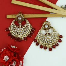 Round Neck Bridal Kundan Necklace Set 15917-28