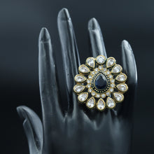 Polki Cocktail Blue Ring 12509-8973
