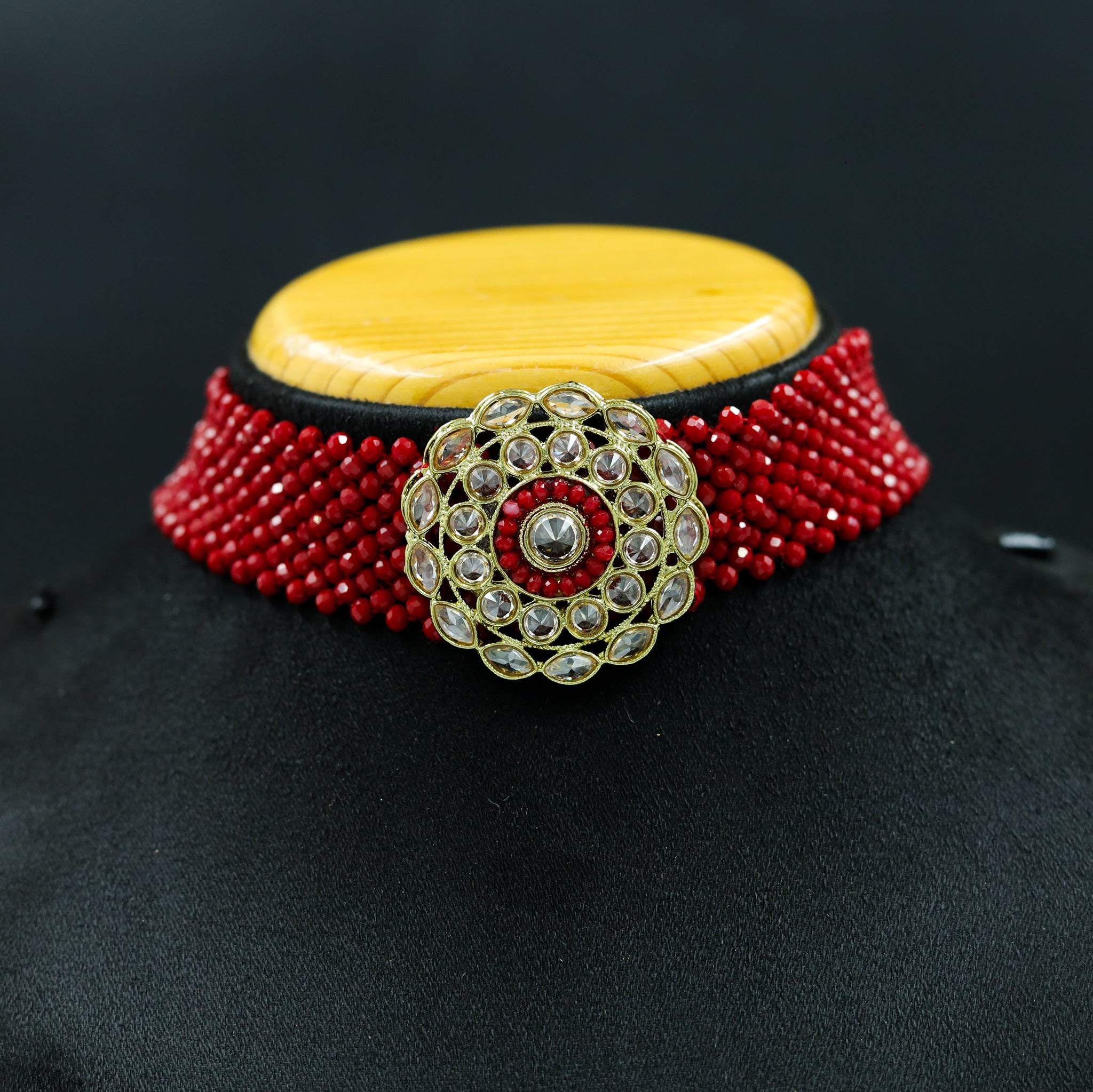 Red Antique Necklace Set 18193-5375