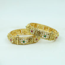 Antique Gold Finish Bangles/Kada 12058-28