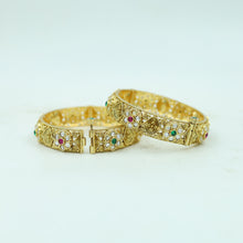 Antique Gold Finish Bangles/Kada 12058-28