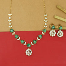 Sabyasachi Inspired Moissanite Round Neck Kundan Necklace Set 16811-87