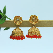 Red Gold Look Earring 5086-9151