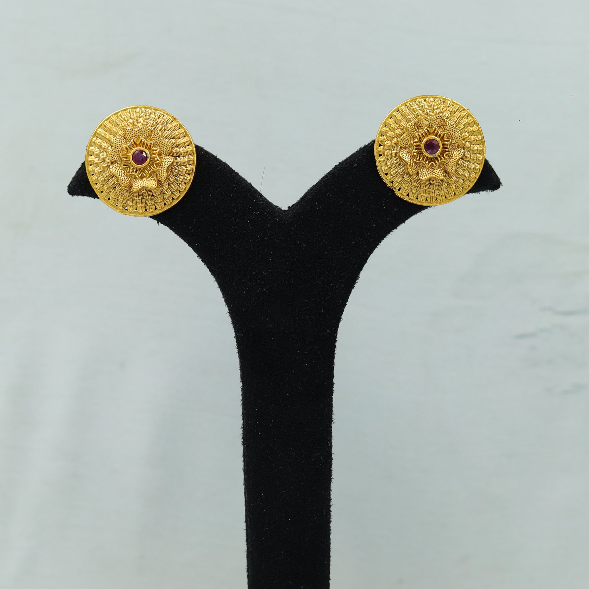 Ruby Gold Look Earring 17905-5087