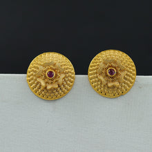 Ruby Gold Look Earring 17905-5087