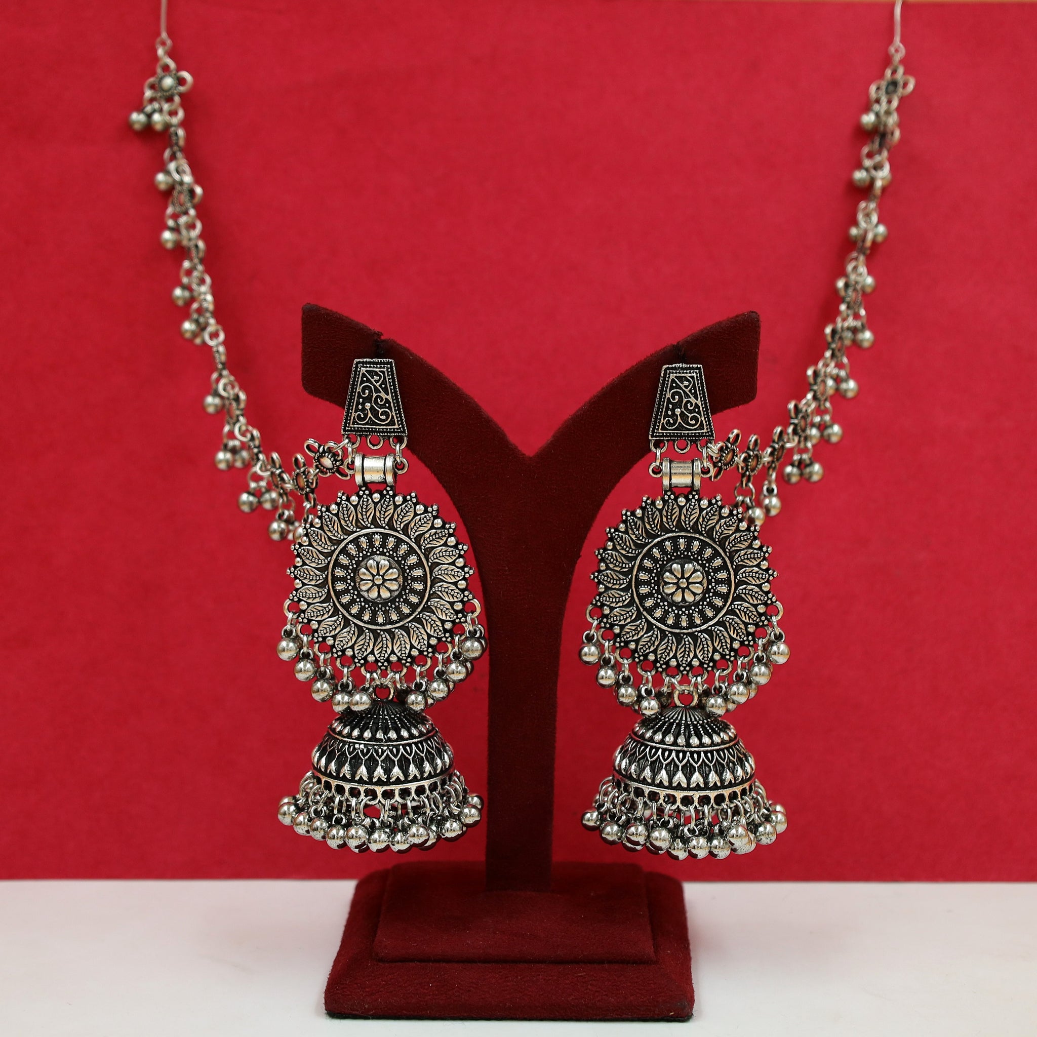 Jhumki Oxidized Earring 18555-28