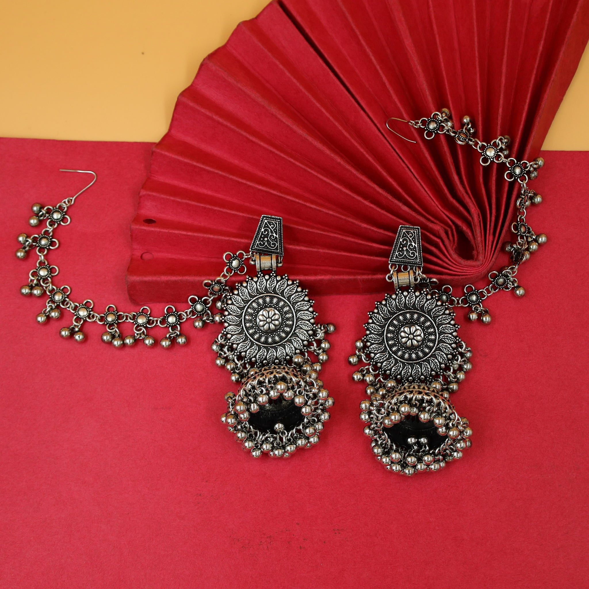 Jhumki Oxidized Earring 18555-28