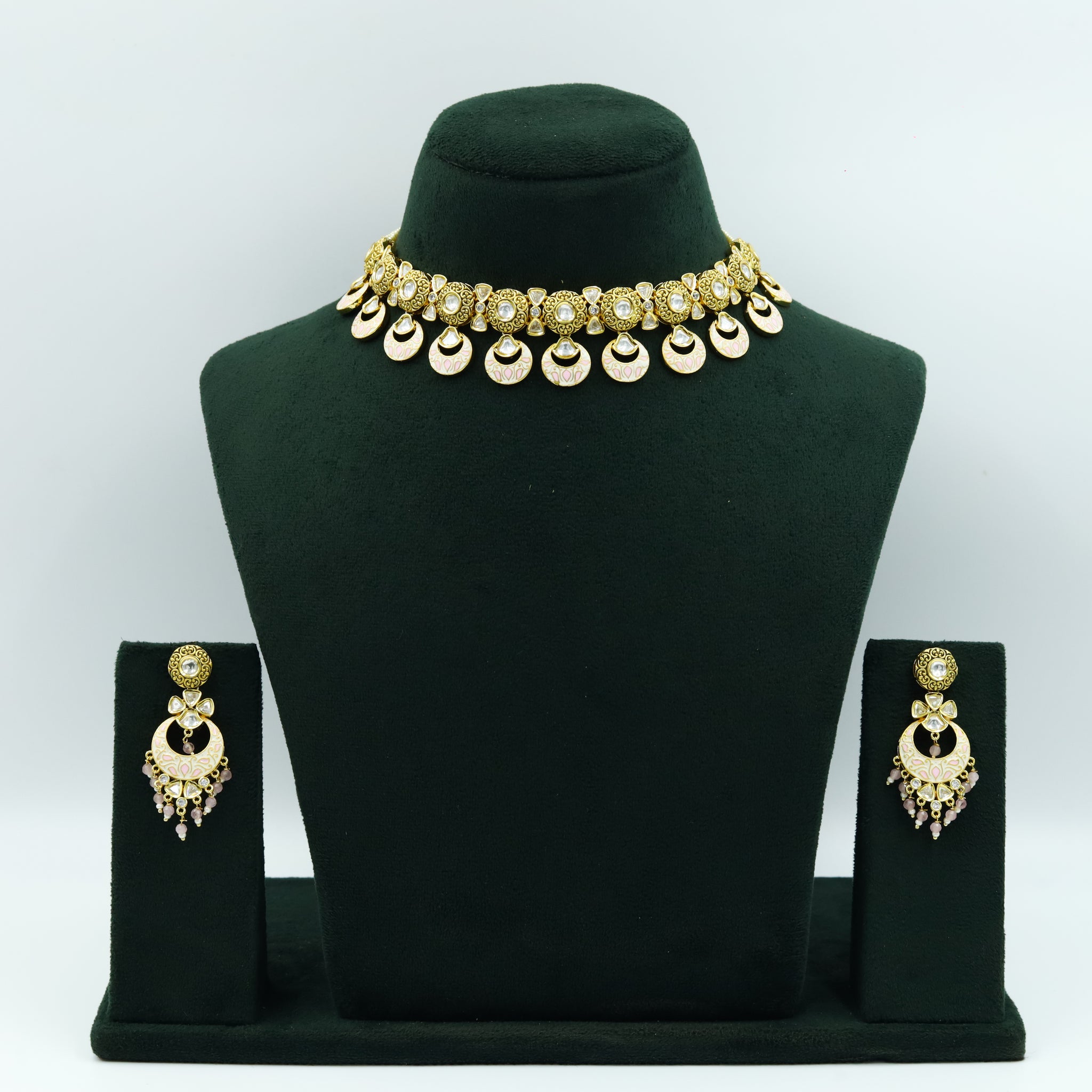Choker Kundan Necklace Set 3703-28