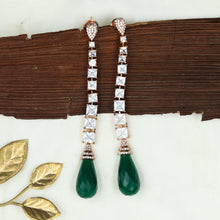 Green Zircon/AD Earring 5601-9666