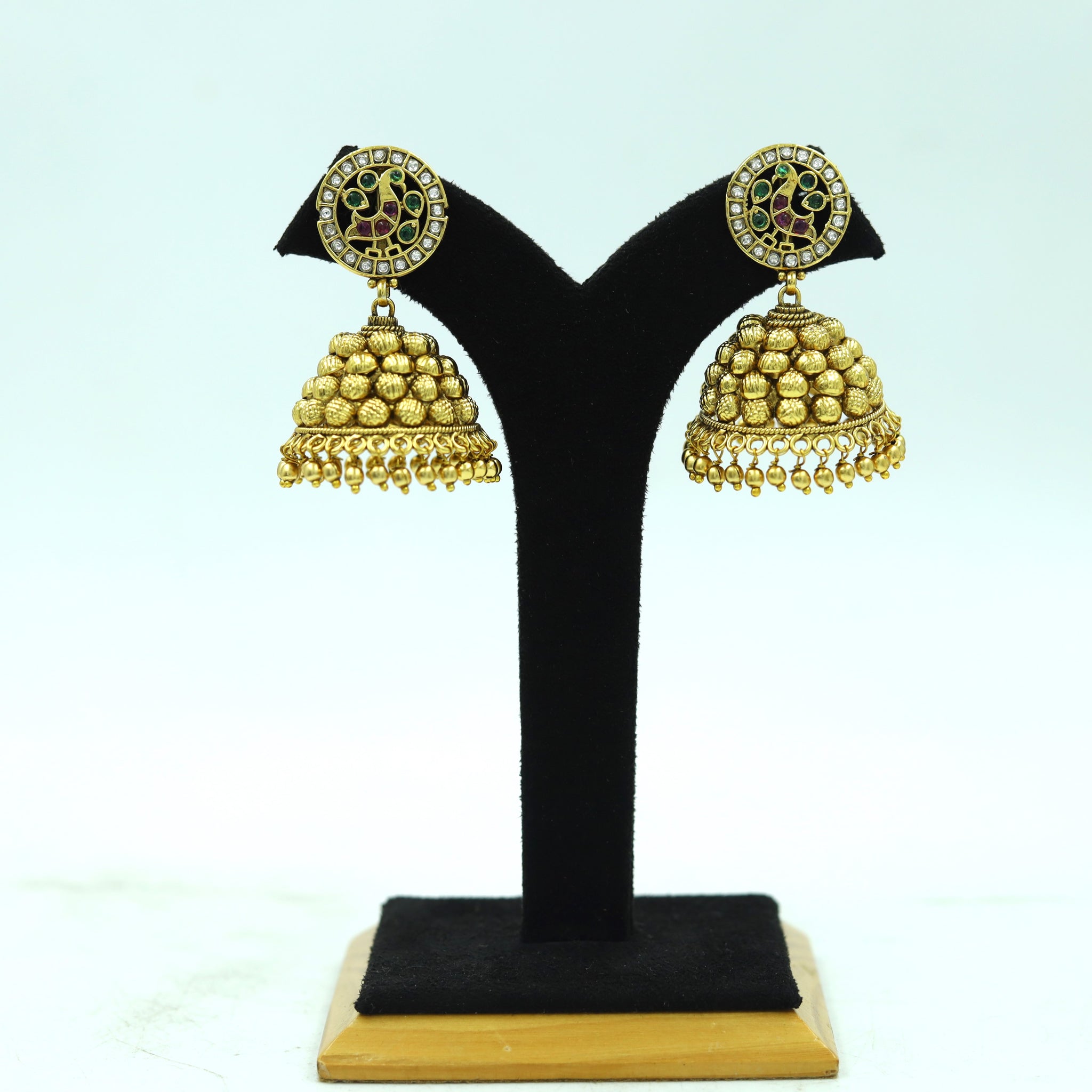 Round Neck Antique Gold Plated Necklace Set 16620-06