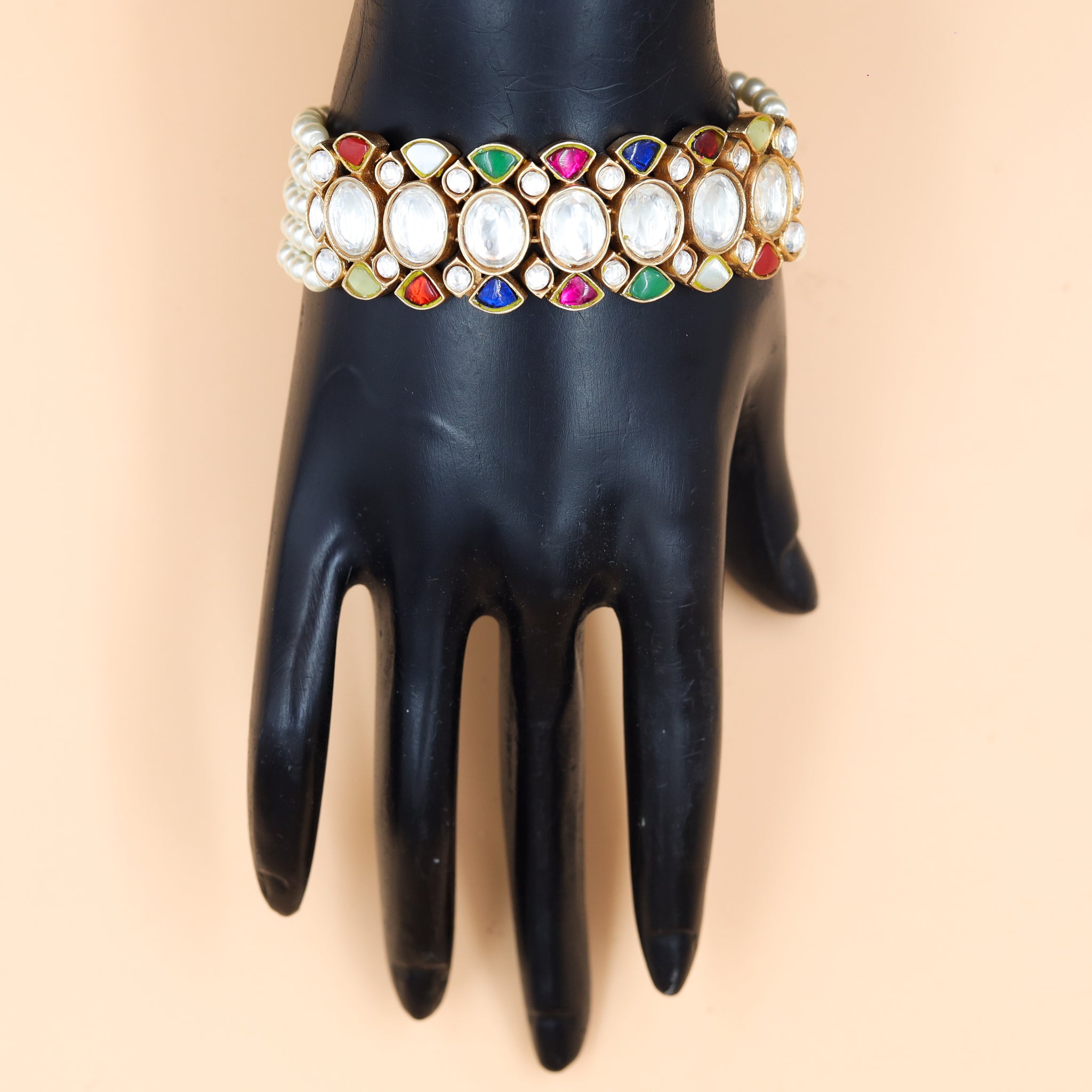 Dhruvi Antique Kundan Bracelet | Mirana