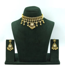 Choker Antique Gold Plated Necklace Set 16720-28