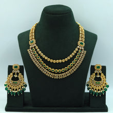 Round Neck Layered Gold Look Necklace Set 13551-28