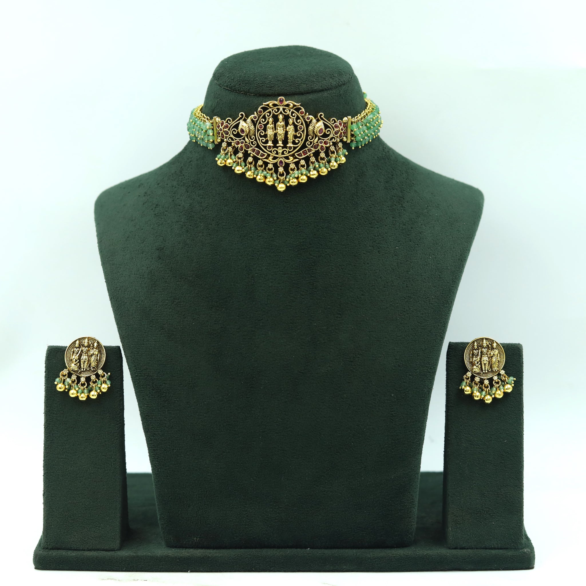 Choker Temple Necklace Set 16708-28