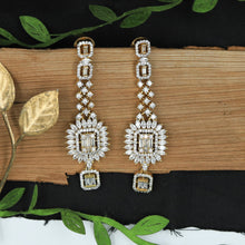 Gold Polish Zircon/AD Earring 6529-1225