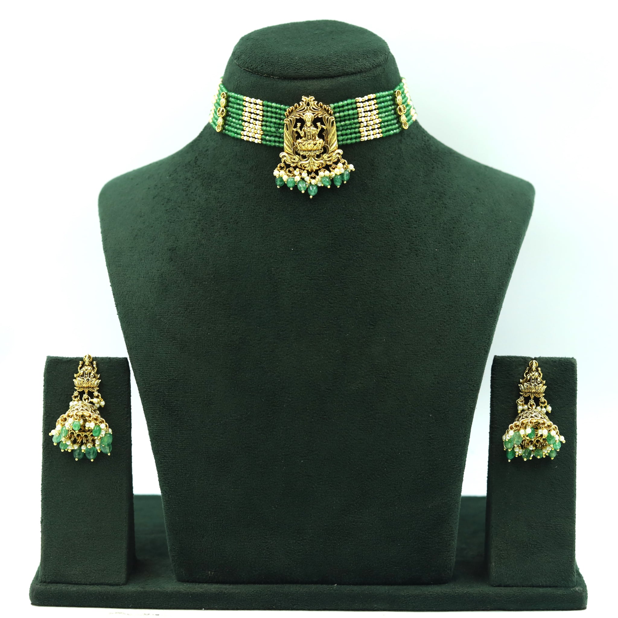 Choker Temple Necklace Set 16718-28