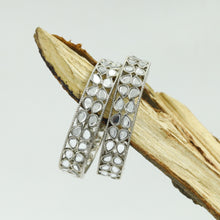 Silver Oxidized Bangles/Kada 7593-82