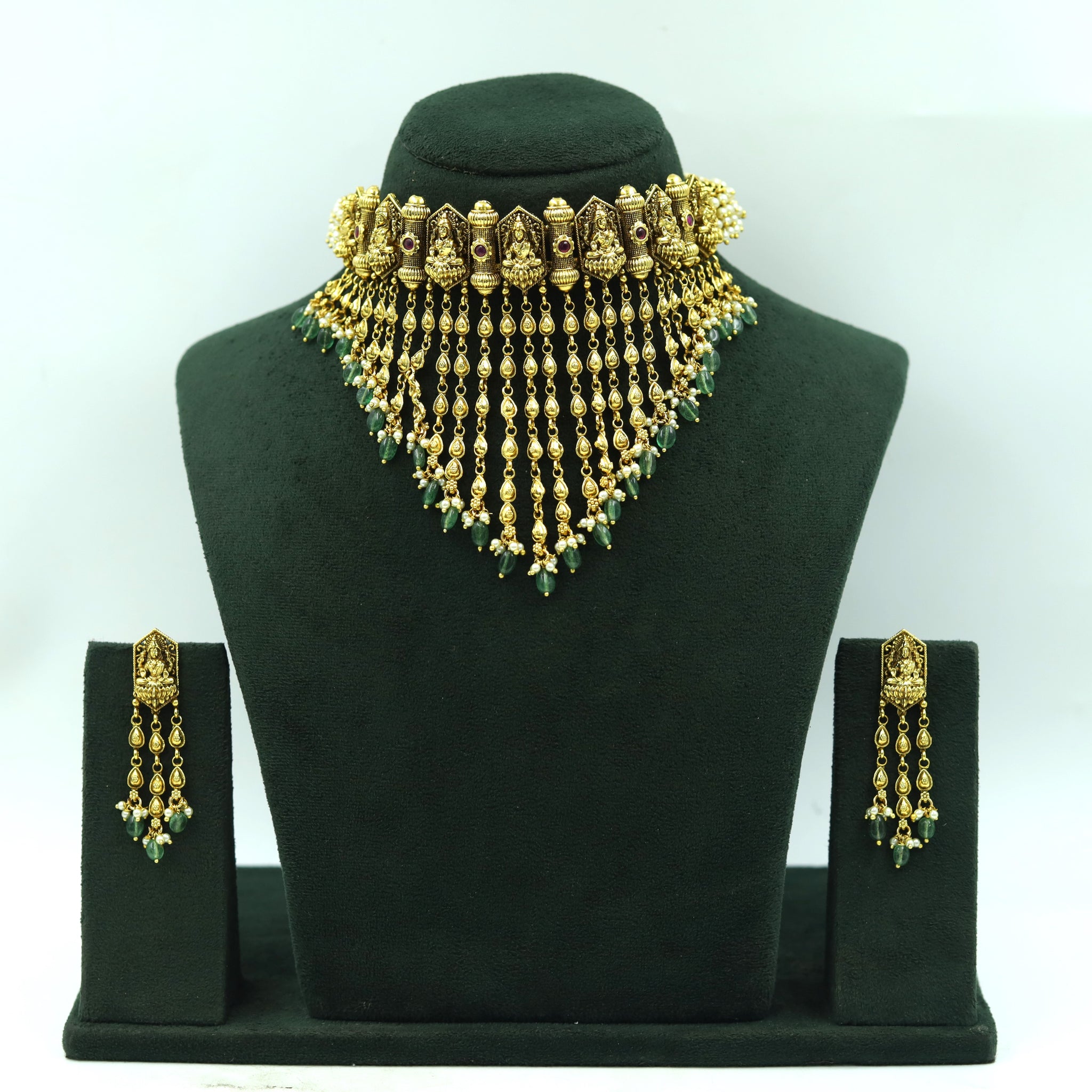 Choker Temple Necklace Set 16304-28