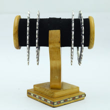 Silver Oxidized Bangles/Kada 7596-82