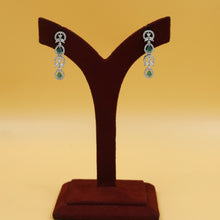 Green Zircon/AD Necklace Set 13147-9932