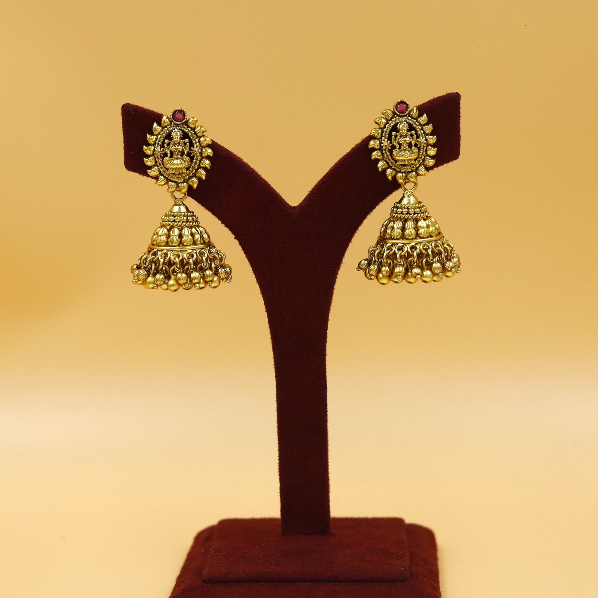 Long Neck Temple Necklace Set 18143-1