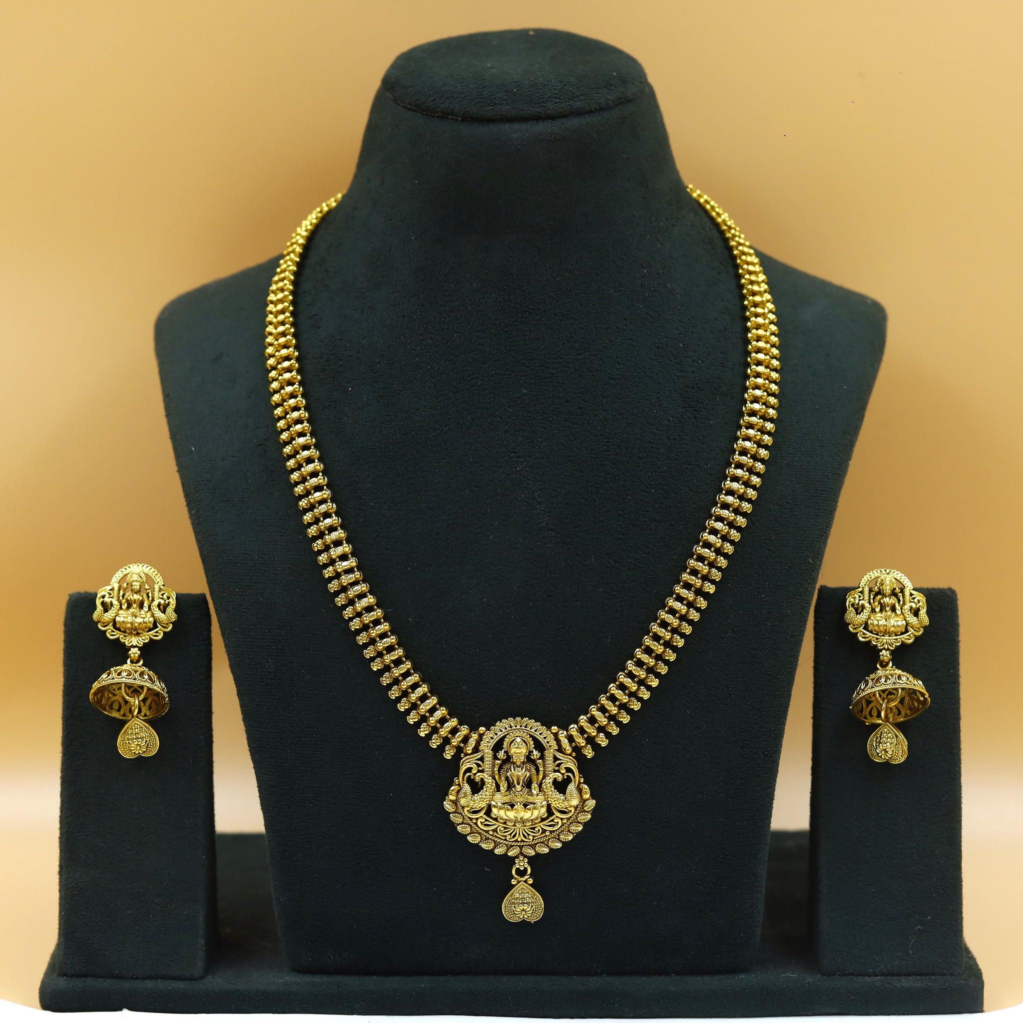Long Neck Temple Necklace Set 18142-1