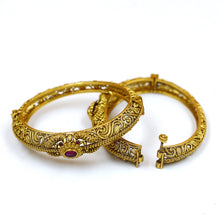 Antique Gold Finish Bangles/Kada 7116-1