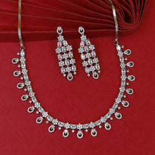 Round Neck Zircon/AD Necklace Set 5928-69