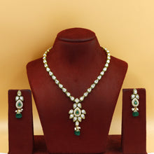 Round Neck Polki Necklace Set 4871-21