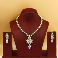 Round Neck Polki Necklace Set 4871-21