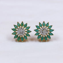 Green Zircon/AD Earring 2355-6420