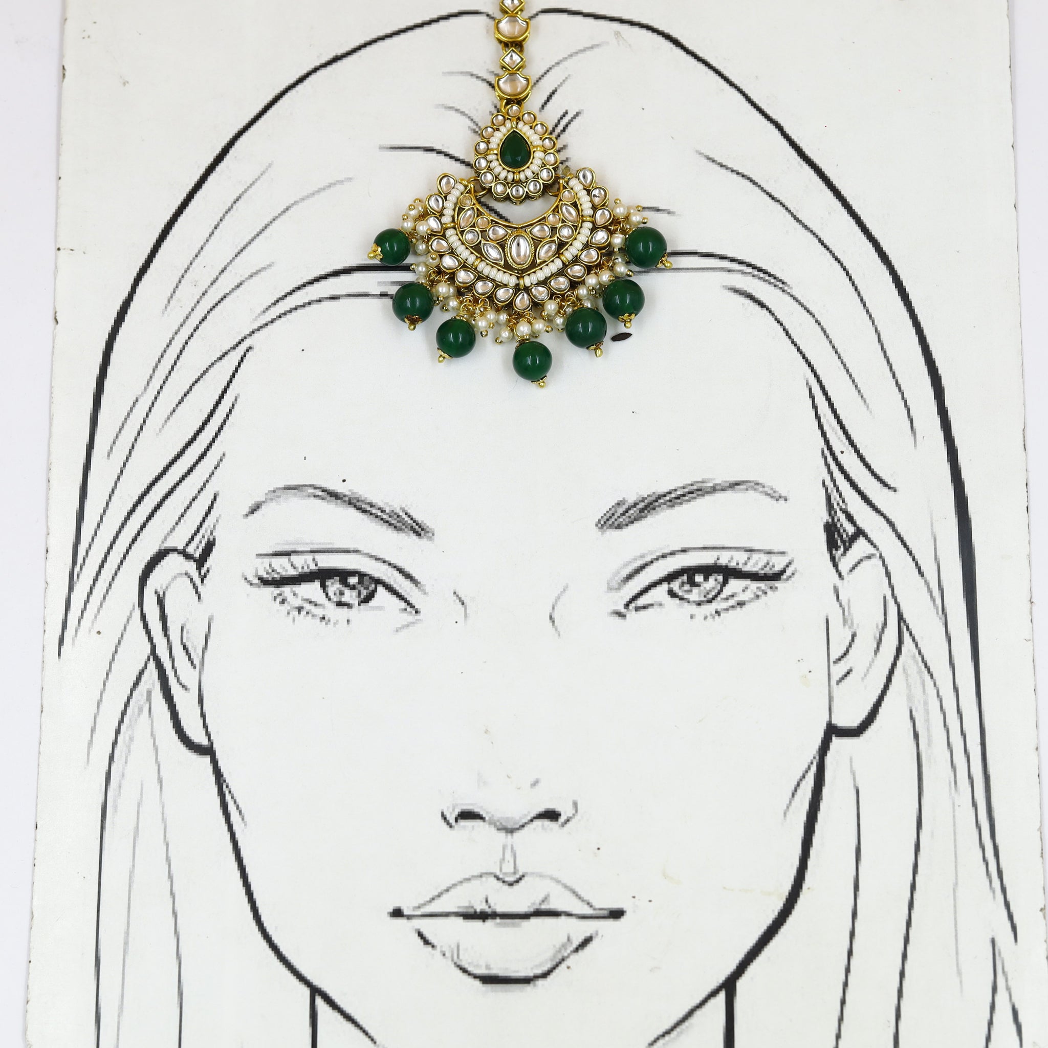 Kundan Maang Tikka 18466-28