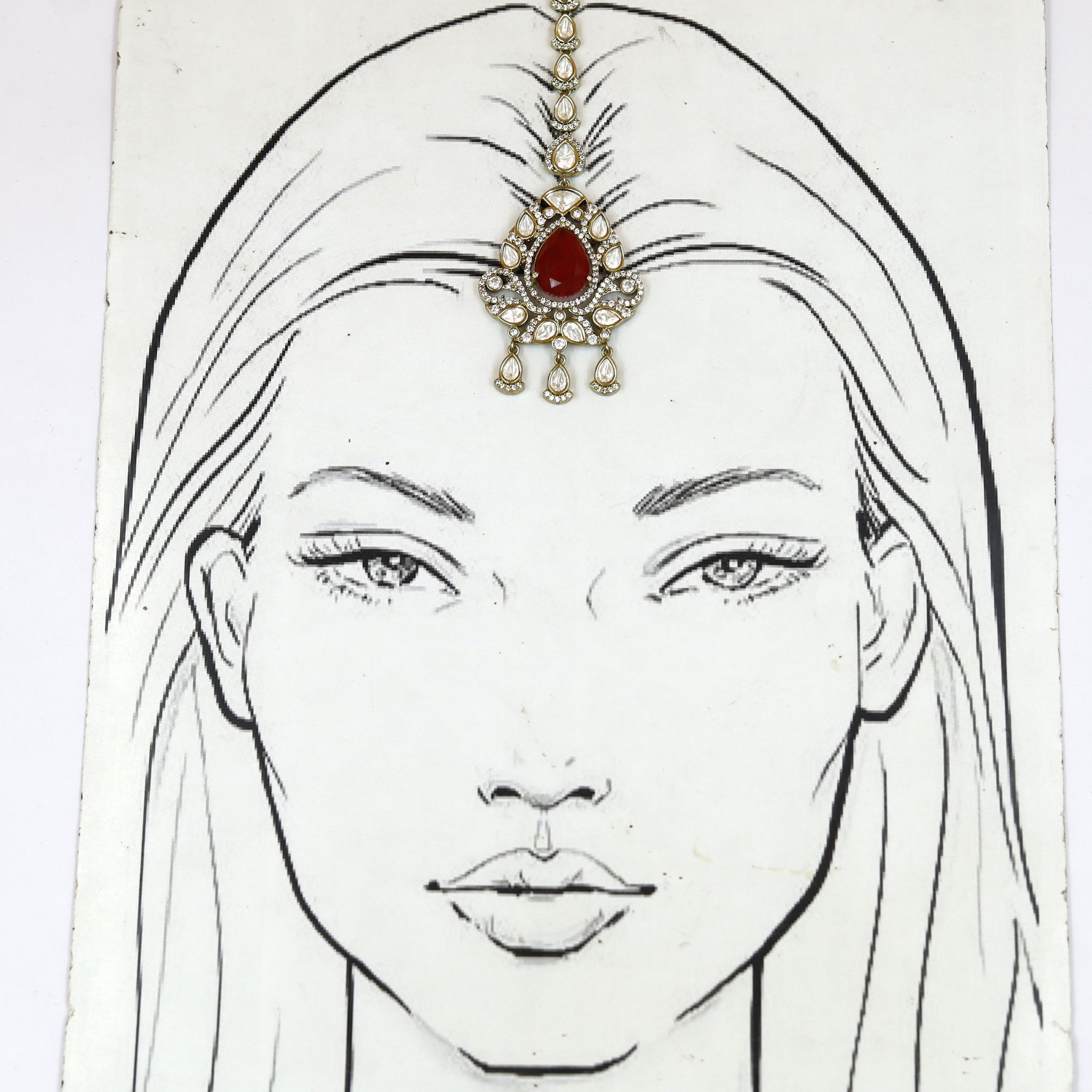 Kundan Maang Tikka 18346-28