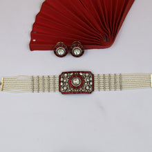 Sabyasachi Inspired Moissanite Choker Kundan Necklace Set 17022-87