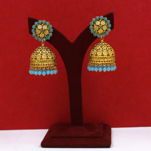 Firozi Gold Look Earring