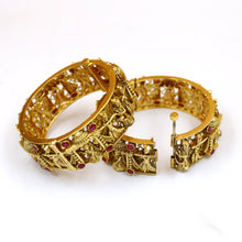 Antique Gold Finish Bangles/Kada 4057-28