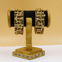 Antique Gold Finish Bangles/Kada 4057-28