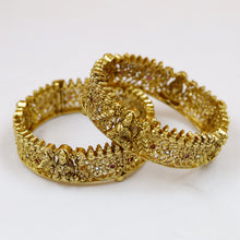 Antique Gold Plated Temple Bangles/Kada 13266-33