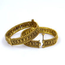 Antique Gold Finish Bangles/Kada 12060-28