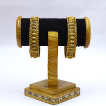 Antique Gold Finish Bangles/Kada 12060-28