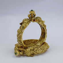 Antique Gold Finish Bangles/Kada 12067-28