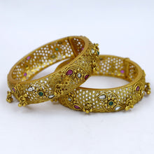 Ruby Green Bangles/Kada 15872-3019