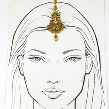 Antique Gold Finish Maang Tikka 18675-100