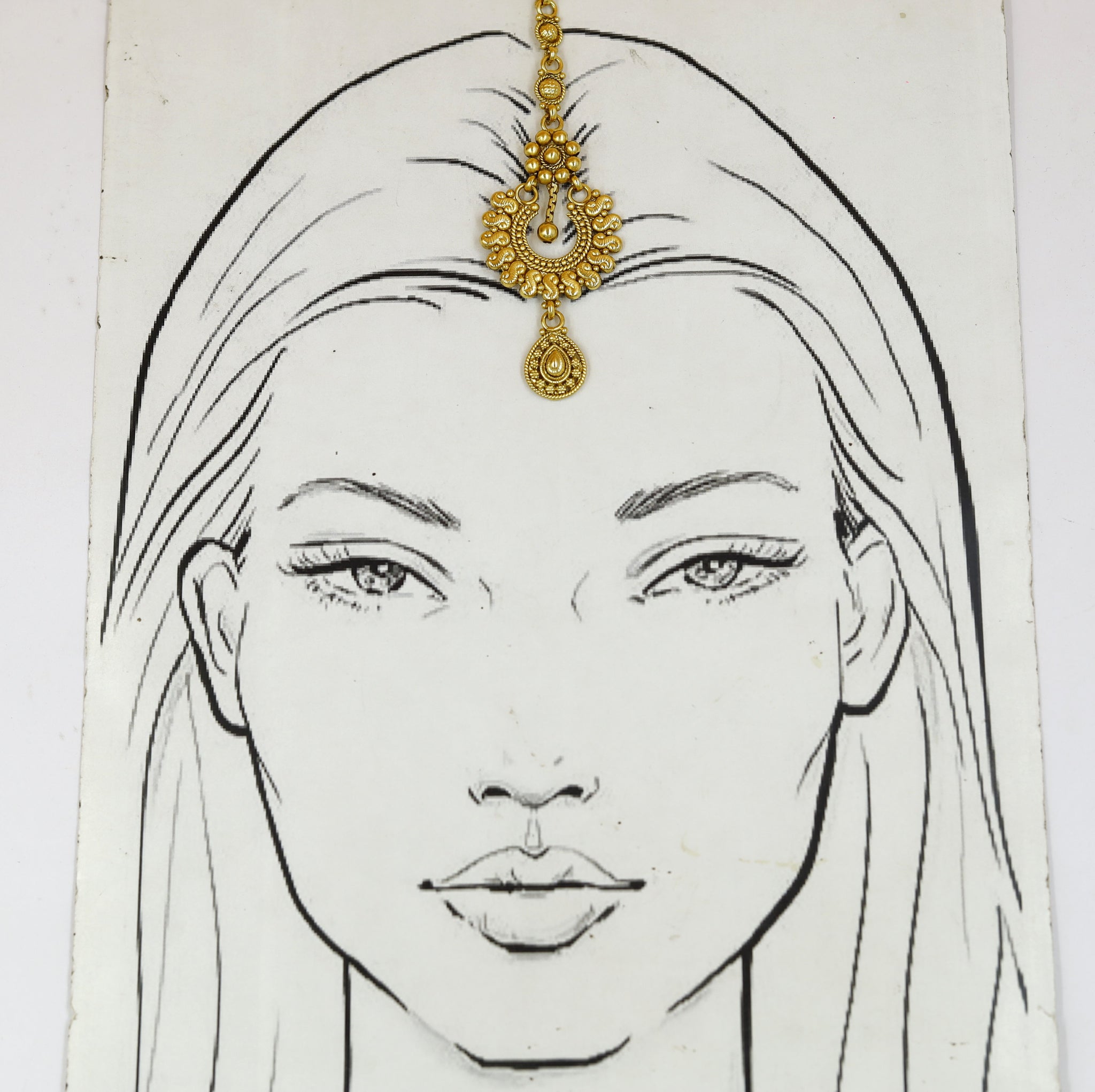 Gold Look Maang Tikka 18682-100