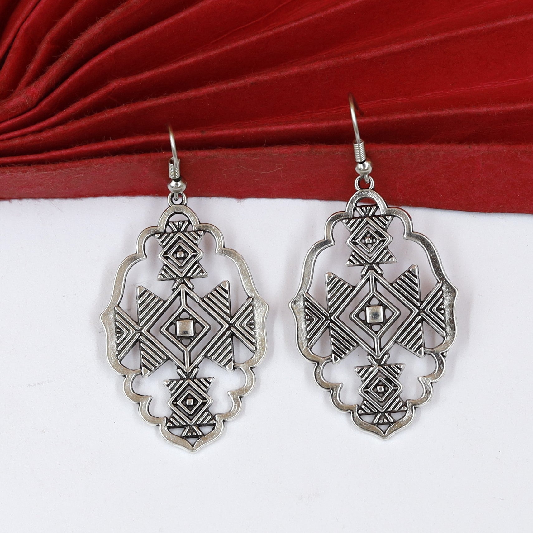 Silver Oxidized Earring 17787-33